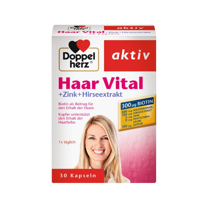 Doppelherz Haar Vital + Zink + Hirseextrakt, 30 pcs. Capsules