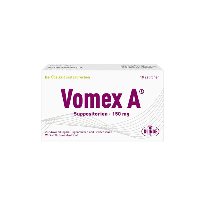 Vomex A Suppositorien 150 mg, 10 pc Suppositoires