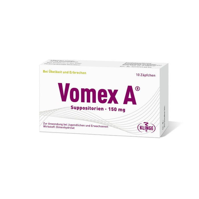 Vomex A Suppositorien 150 mg, 10 pcs. Suppositories