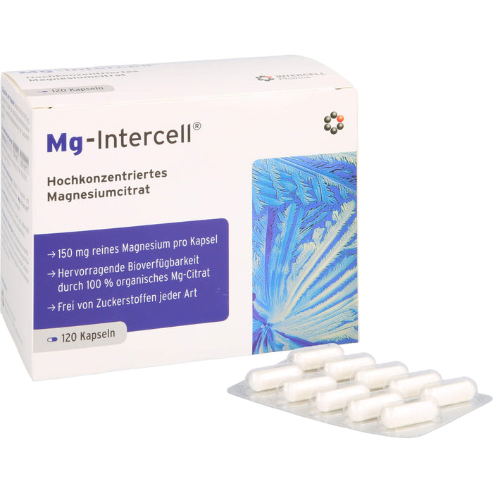 Mg-Intercell hochkonzentriertes Magnesiumcitrat Kapseln, 120 pc Capsules