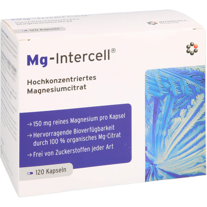 Mg-Intercell hochkonzentriertes Magnesiumcitrat Kapseln, 120 pc Capsules