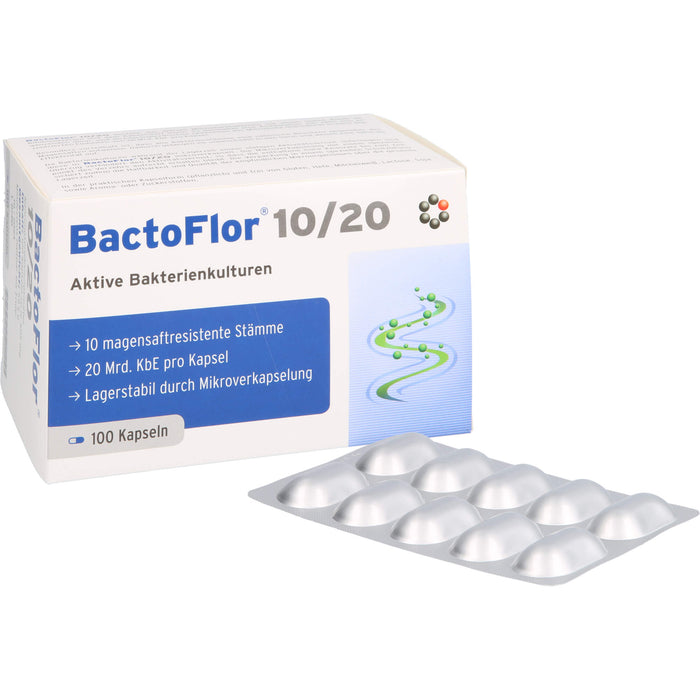 BactoFlor 10/20 aktive Bakterienkulturen Kapseln, 100 pcs. Capsules