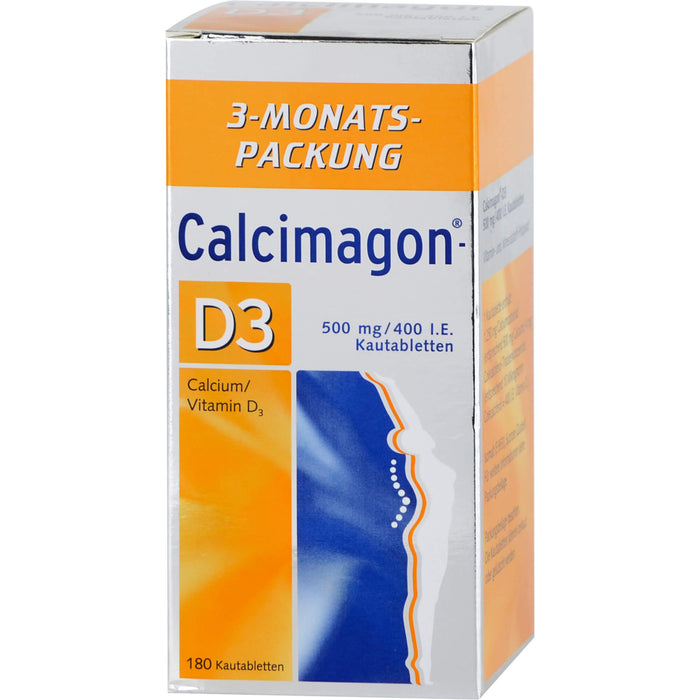 Calcimagon D3 500 mg/400 I.E. Kautabletten, 180 pc Tablettes