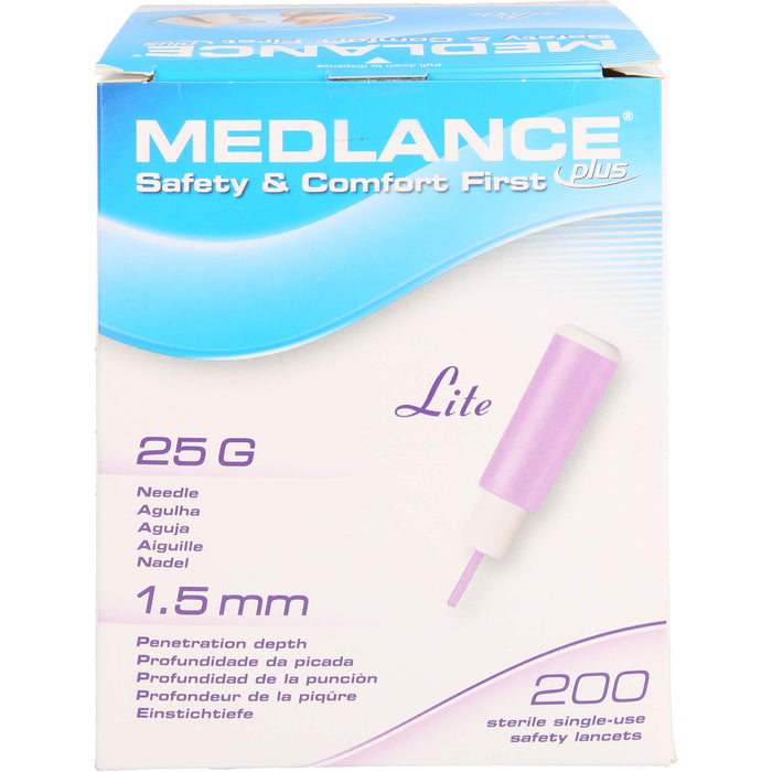 MEDLANCE PLUS Lite Sicherheitslanzetten 25 G, 200 pcs. Pack