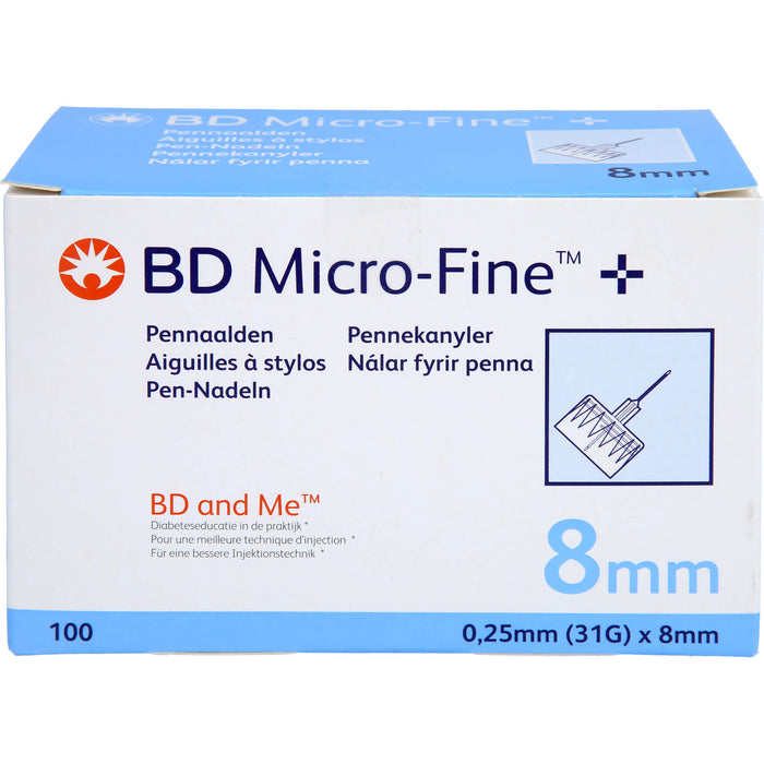 BD MICRO FINE+8 Nadeln 110x0,25x8mm, 110 St KAN