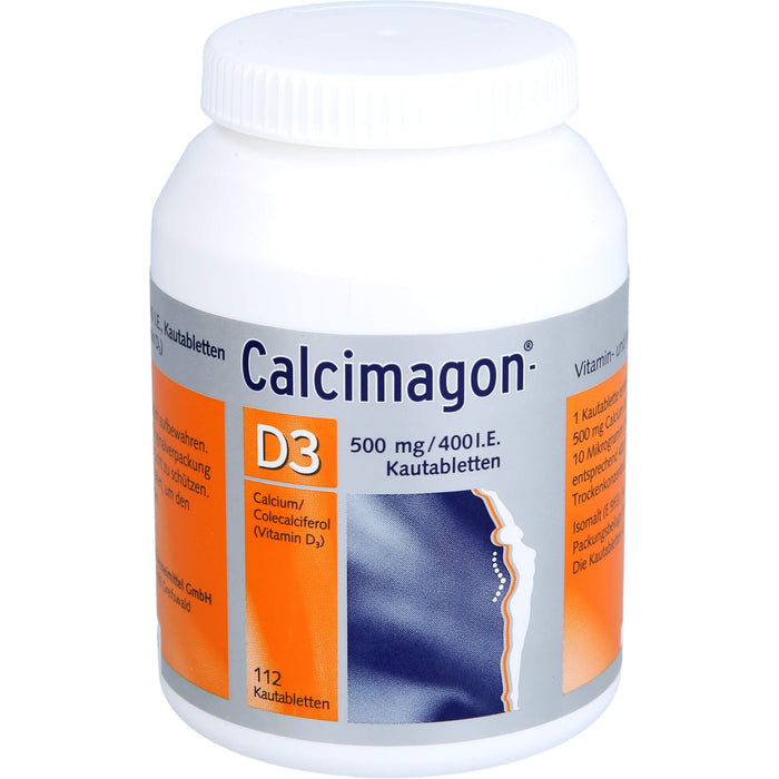 Calcimagon D3 500 mg / 400 I.E. Kautabletten, 112 St. Tabletten