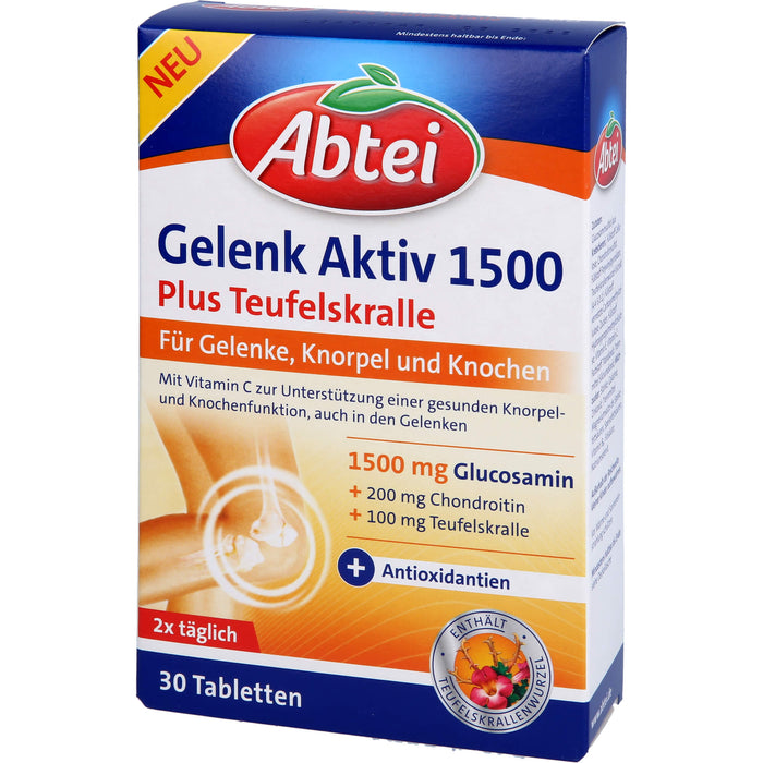 Abtei Gelenk Aktiv Plus Tabletten für Gelenke, Knochen und Knorpel, 30 pc Tablettes