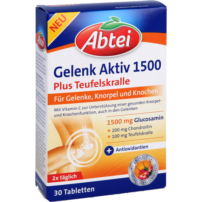 Abtei Gelenk Aktiv Plus Tabletten für Gelenke, Knochen und Knorpel, 30 pcs. Tablets