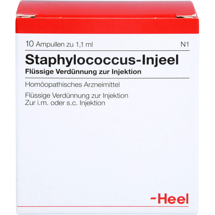 Heel Staphylococcus-Injeel flüssige Verdünnung zur Injektion, 10 St. Ampullen