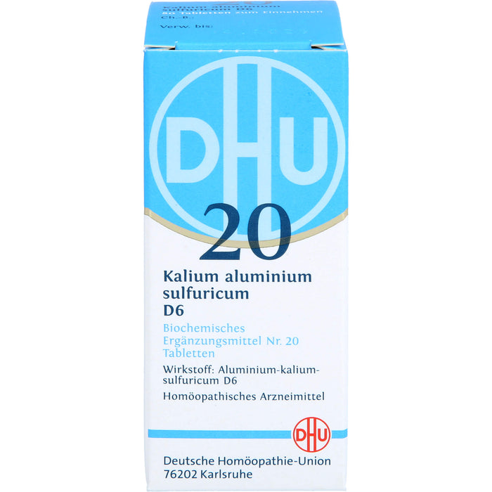 DHU Schüßler-Salz Nr. 20 Kalium aluminium sulfuricum D6 Tabletten, 80 pc Tablettes