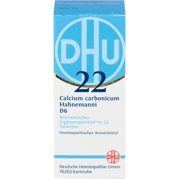 DHU Schüßler-Salz Nr. 22 Calcium carbonicum Hahnemanni D6 Tabletten, 80 pc Tablettes