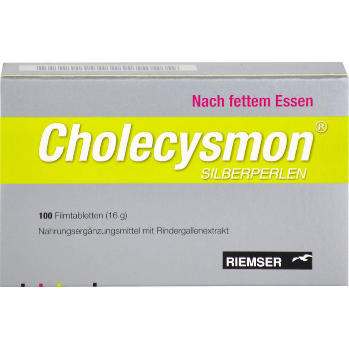 Cholecysmon Silberperlen nach fettem Essen Filmtabletten, 100 pc Tablettes