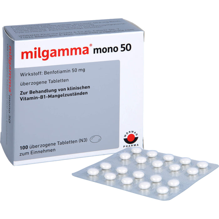 milgamma mono 50 Tabletten bei Vitamin B1 Mangelzuständen, 100 pcs. Tablets