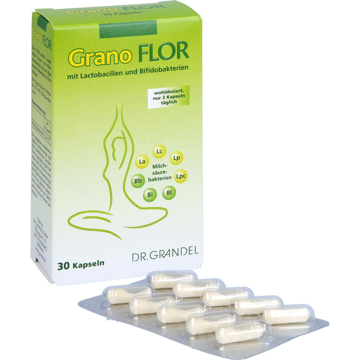 DR. GRANDEL Grano Flor Kapseln mit Milchsäurebakterien, 30 pc Capsules