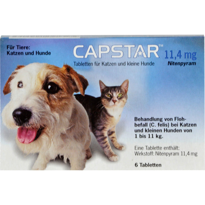 CAPSTAR 11,4 mg Tabletten für Katzen und kleine Hunde bei Flohbefall, 5 pc Tablettes