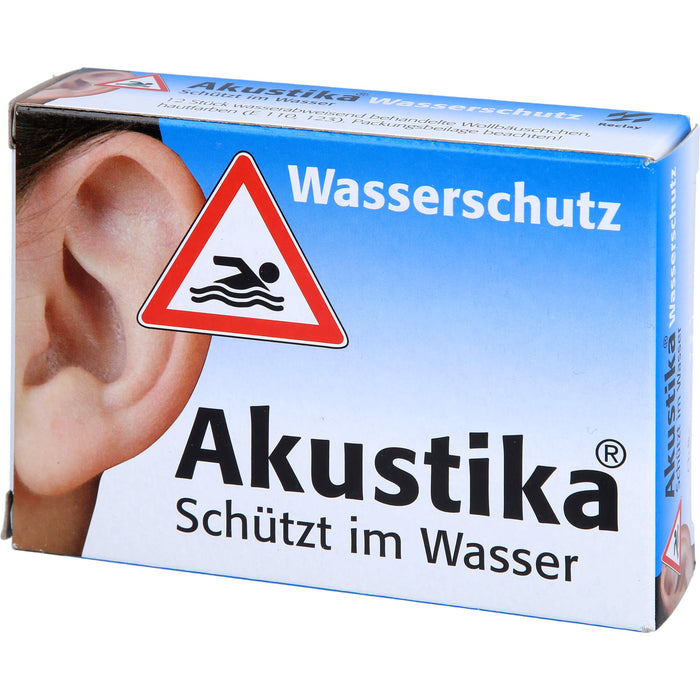 Akustika Wasserschutz Ohrschutz Wollebäuschchen, 1 pc Paquet