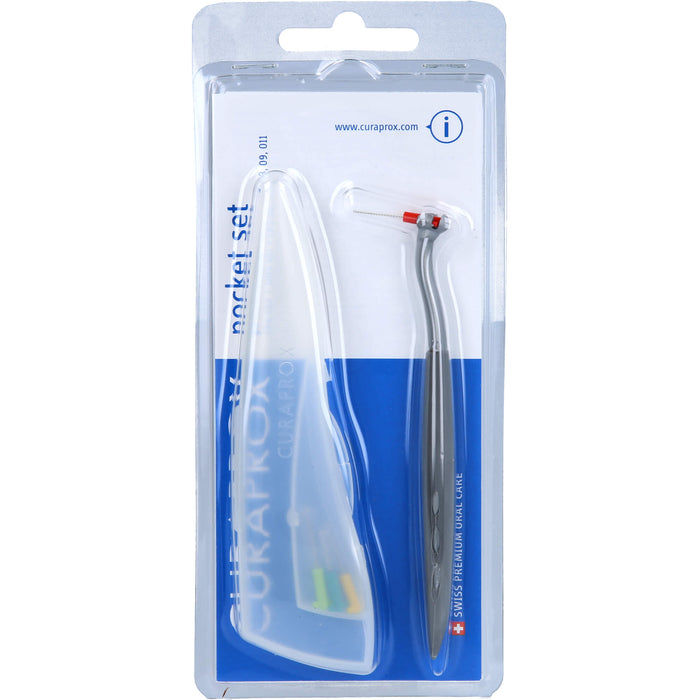 Curaprox CPS 457 Pocket-Set Halter+4Bürsten, 1 pc Brosses interdentaires