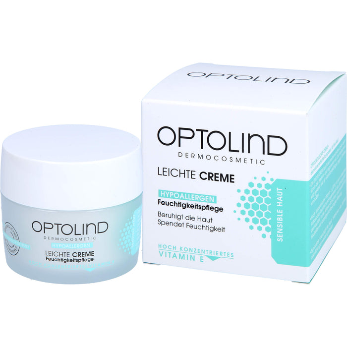 Optolind leichte Creme Feuchtigkeitscreme hypoallergen beruhigt die Haut und spendet Feuchtigkeit, 50 ml Crème