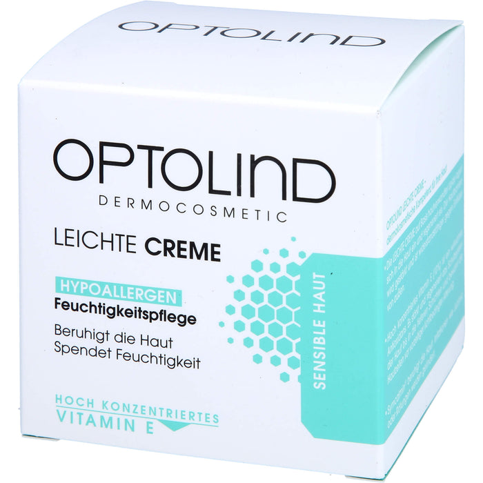 Optolind leichte Creme Feuchtigkeitscreme hypoallergen beruhigt die Haut und spendet Feuchtigkeit, 50 ml Crème