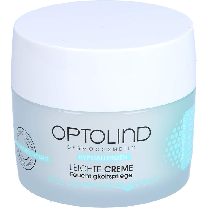 Optolind leichte Creme Feuchtigkeitscreme hypoallergen beruhigt die Haut und spendet Feuchtigkeit, 50 ml Crème