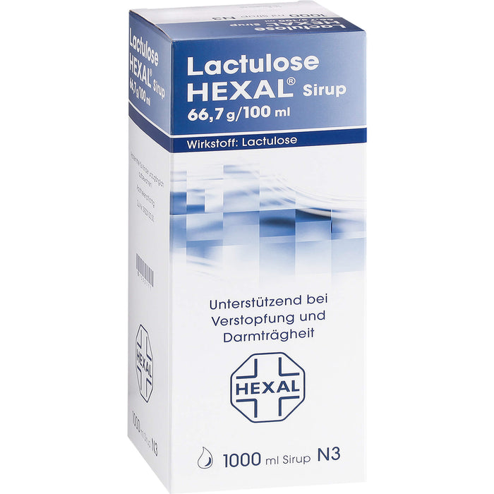 Lactulose HEXAL Sirup unterstützend bei Verstopfung und Darmträgheit, 1000 ml Solution