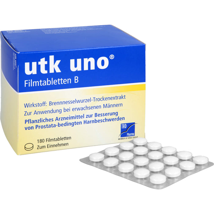 utk uno Filmtabletten zur Besserung von Prostata-bedingten Harnbeschwerden, 180 St. Tabletten