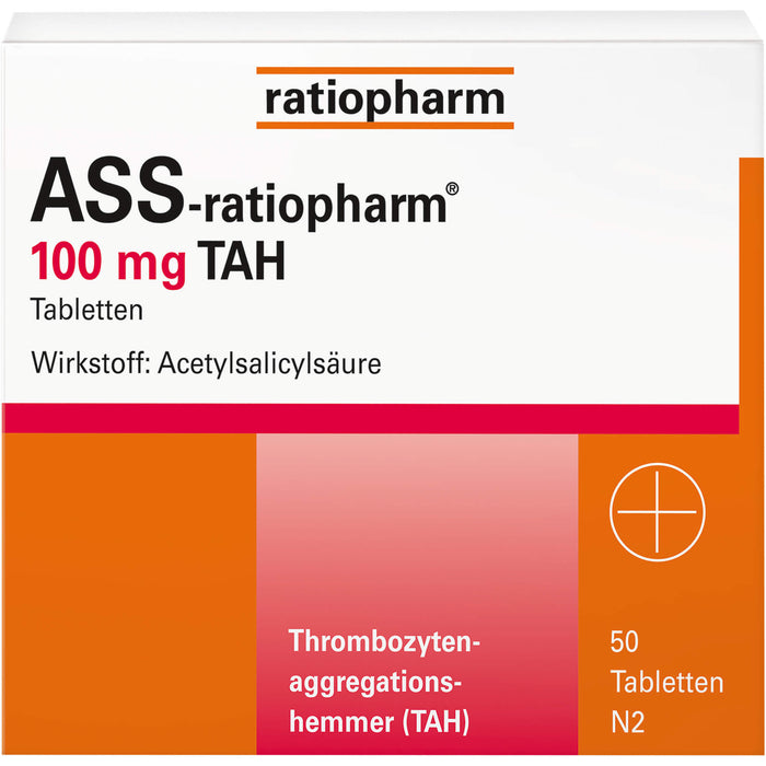 ASS-ratiopharm 100 mg TAH Tabletten, 50 St. Tabletten