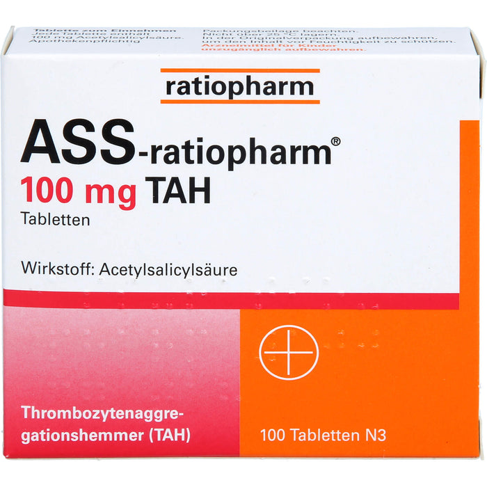 ASS-ratiopharm 100 mg TAH Tabletten, 100 pc Tablettes