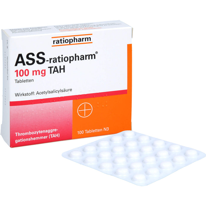 ASS-ratiopharm 100 mg TAH Tabletten, 100 pc Tablettes