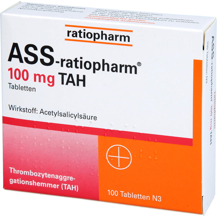 ASS-ratiopharm 100 mg TAH Tabletten, 100 pc Tablettes