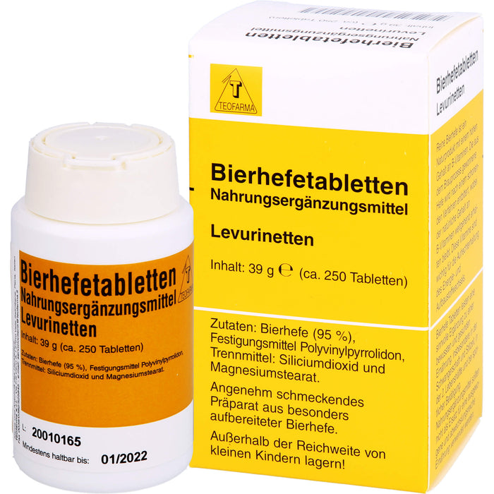 Teofarma Bierhefetabletten Leuvrinetten, 250 pc Tablettes