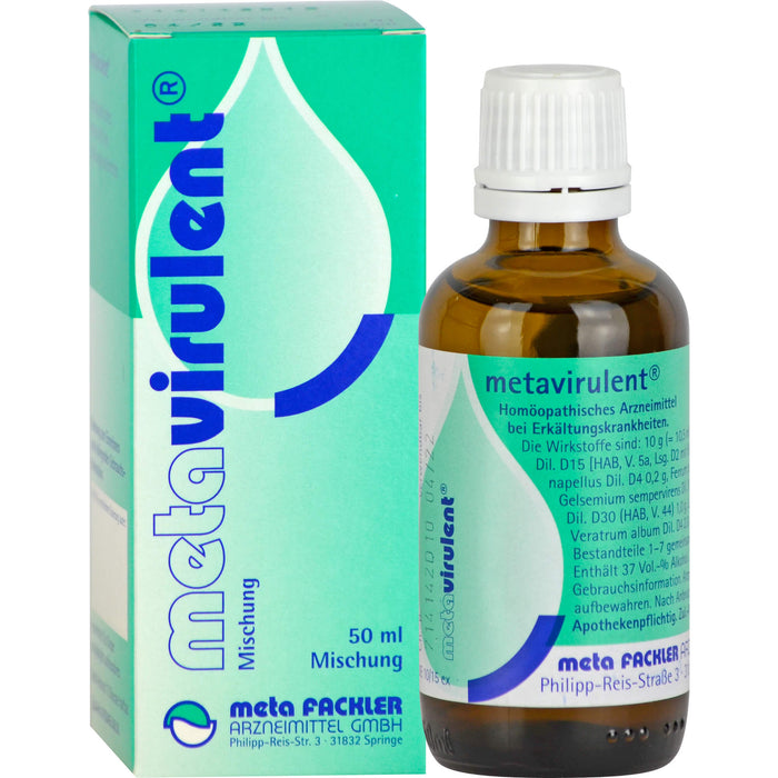 metavirulent Tropfen bei Erkältungskrankheiten, 50 ml Lösung