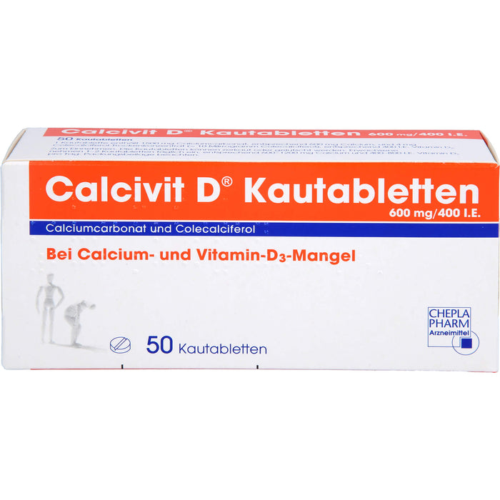 Calcivit D Kautabletten 600 mg/400 I.E., 50 pc Tablettes