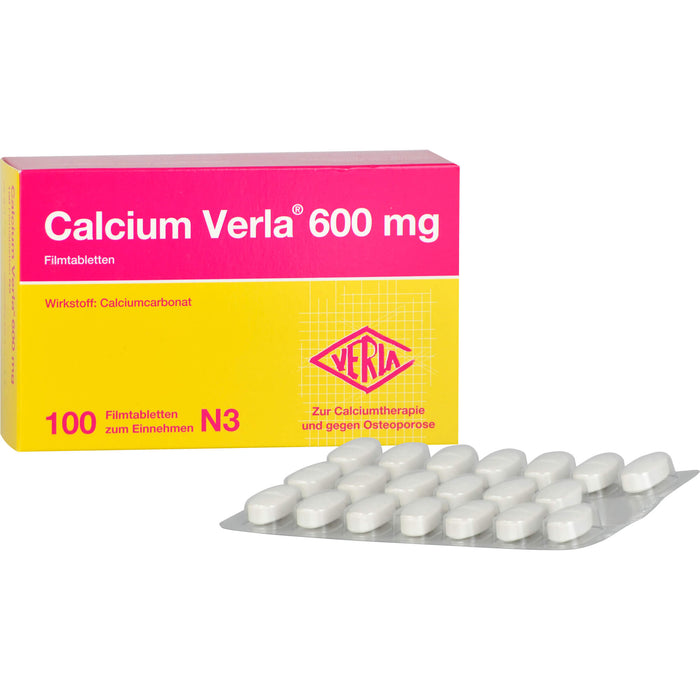 Calcium Verla 600 mg Filmtabletten, 100 pc Tablettes