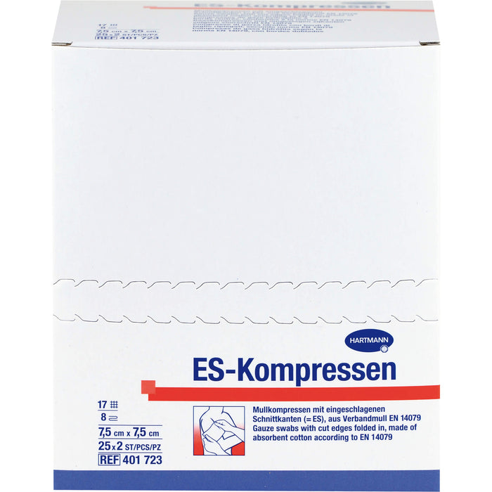 HARTMANN ES-Kompressen 7,5 cm x 7,5 cm steril, 50 pc Compresses