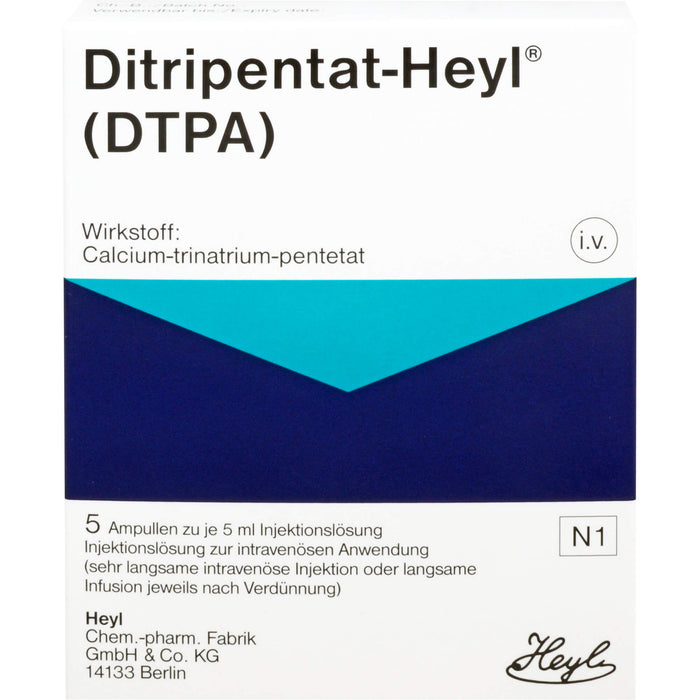 Ditripentat-Heyl (DTPA) Injektionslösung, 5 ml Solution