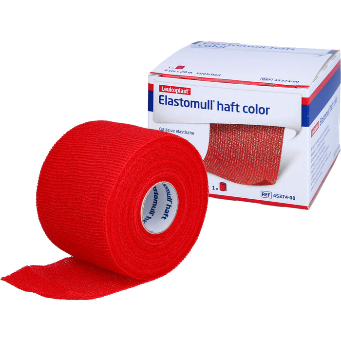 ELASTOMULL HAFT 20MX6cm color rot, 1 St BIN