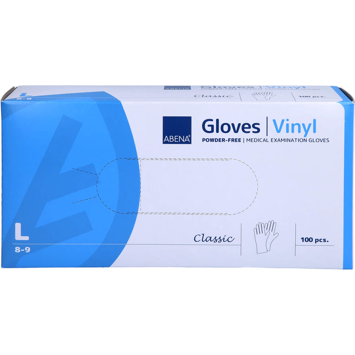 ABENA Classic Vinylhandschuhe puderfrei Größe L, 100 pc Gants