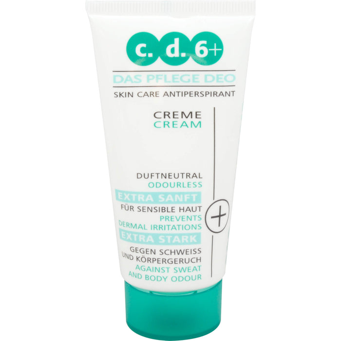 c.d.6+ Pflegedeo Creme extra stark für sensible Haut, 50 ml Crème