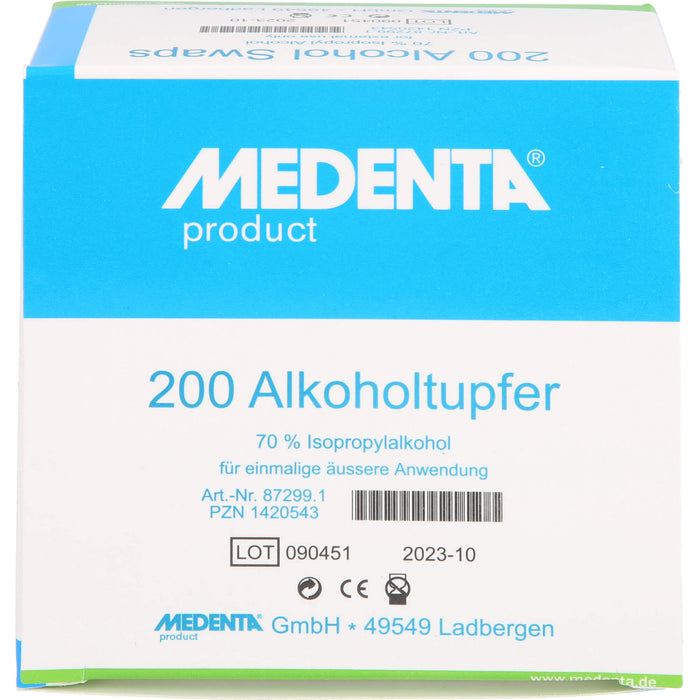 MEDENTA Alkoholtupfer, 200 pcs. Swab