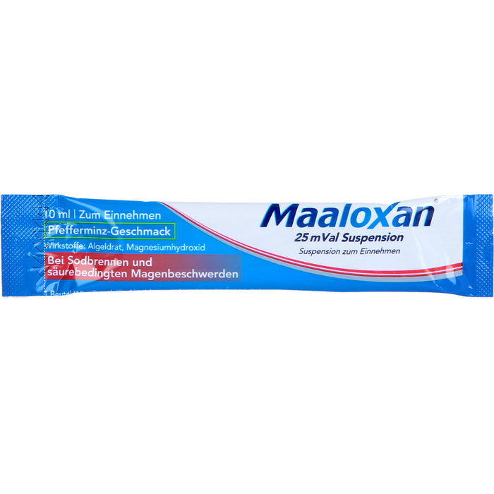 Maaloxan 25 mVal Suspension Pfefferminz bei Sodbrennen, 20 pc Sachets