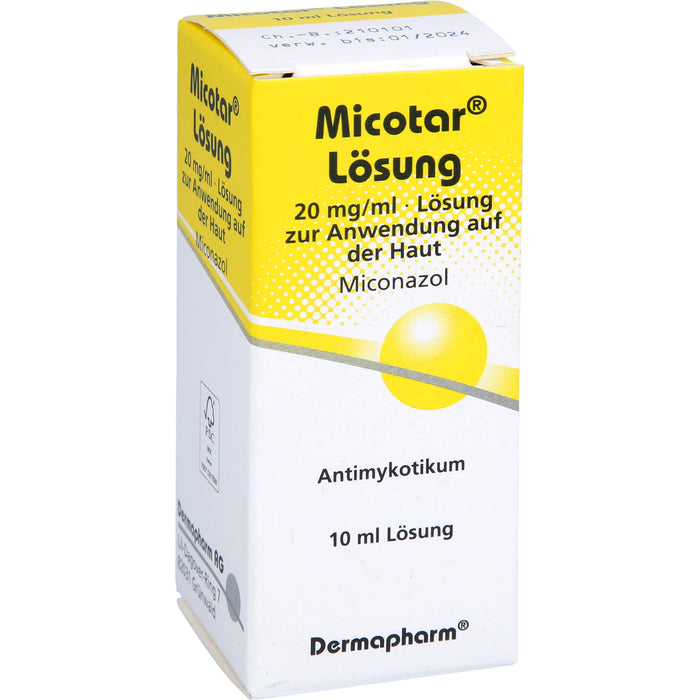 Micotar Lösung bei Pilzinfektionen der Haut, 10 ml Lösung