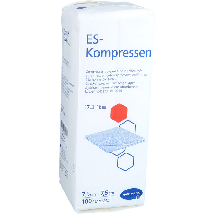 HARTMANN ES-Kompressen unsteril 7,5 x 7,5 cm, 100 St. Kompressen