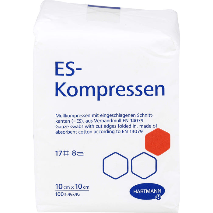 ES-Kompressen 10 x 10 cm unsteril  Mullkompressen, 100 pcs. Compresses