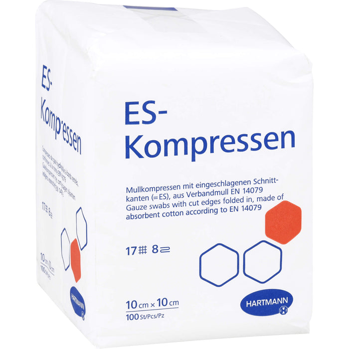 ES-Kompressen 10 x 10 cm unsteril  Mullkompressen, 100 St. Kompressen