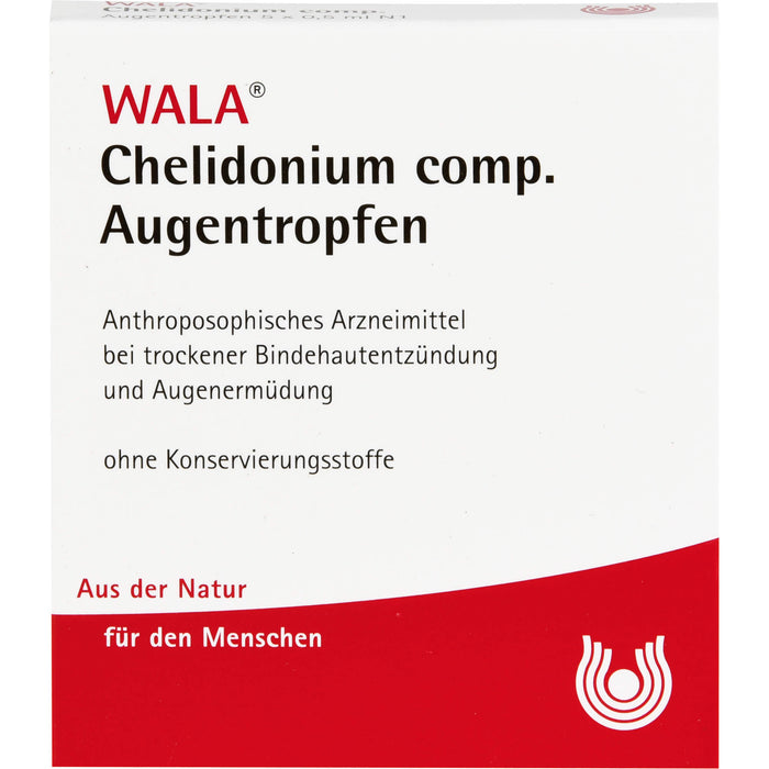 WALA Chelidonium comp Augentropfen bei trockenen, ermüdeten Augen, 5 pc Solution