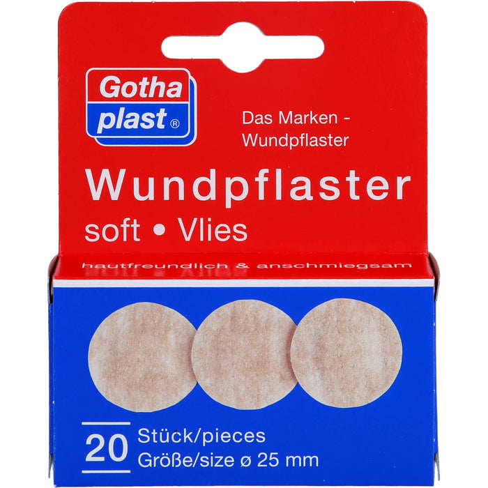 Gothaplast Wundpflaster soft Vlies Ø 25 mm, 20 pcs. Patch