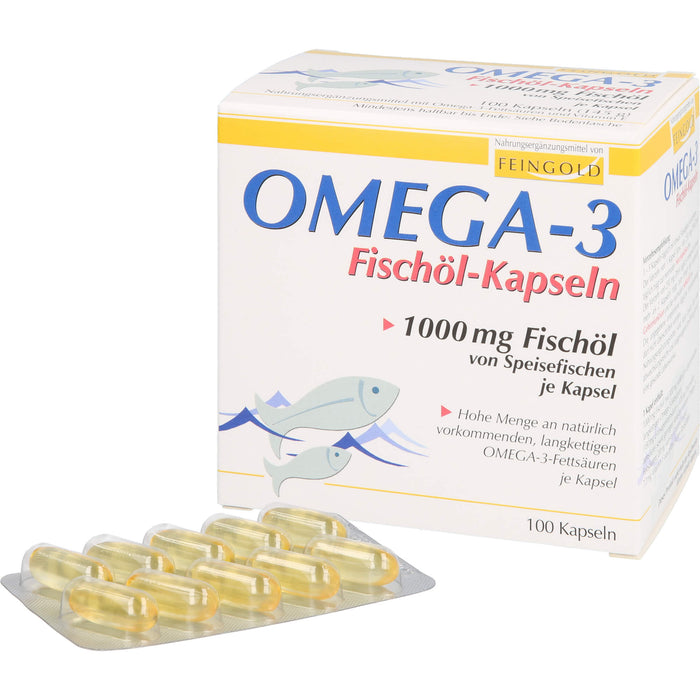 FEINGOLD Omega 3 Fischöl Kapseln, 100 pc Capsules