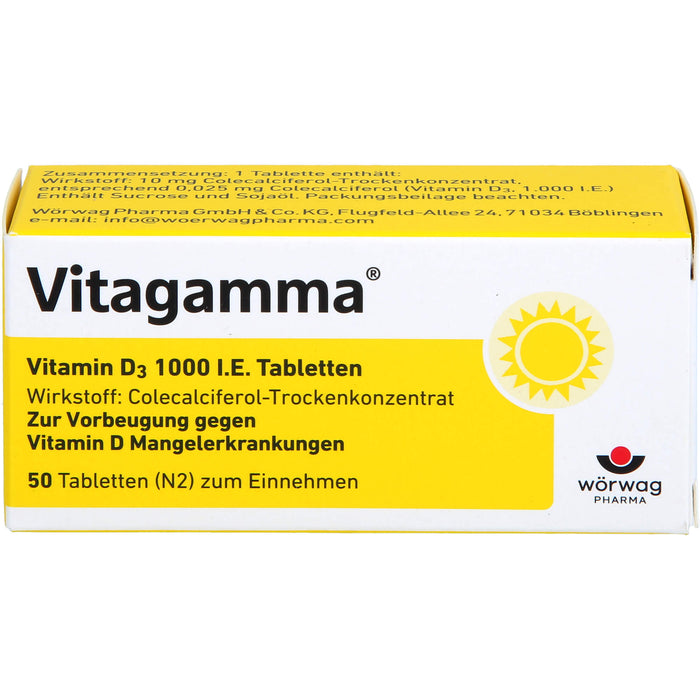 Vitagamma Vitamin D3 1000 I.E. Tabletten, 50 St TAB