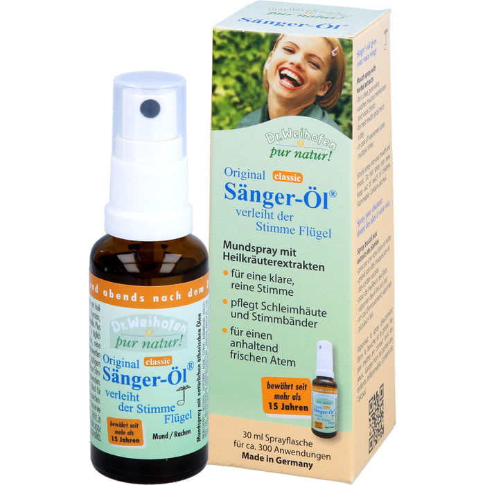 Dr. Weihofen pur natur Original Sänger-Öl verleiht der Stimme Flügel, 30 ml Solution